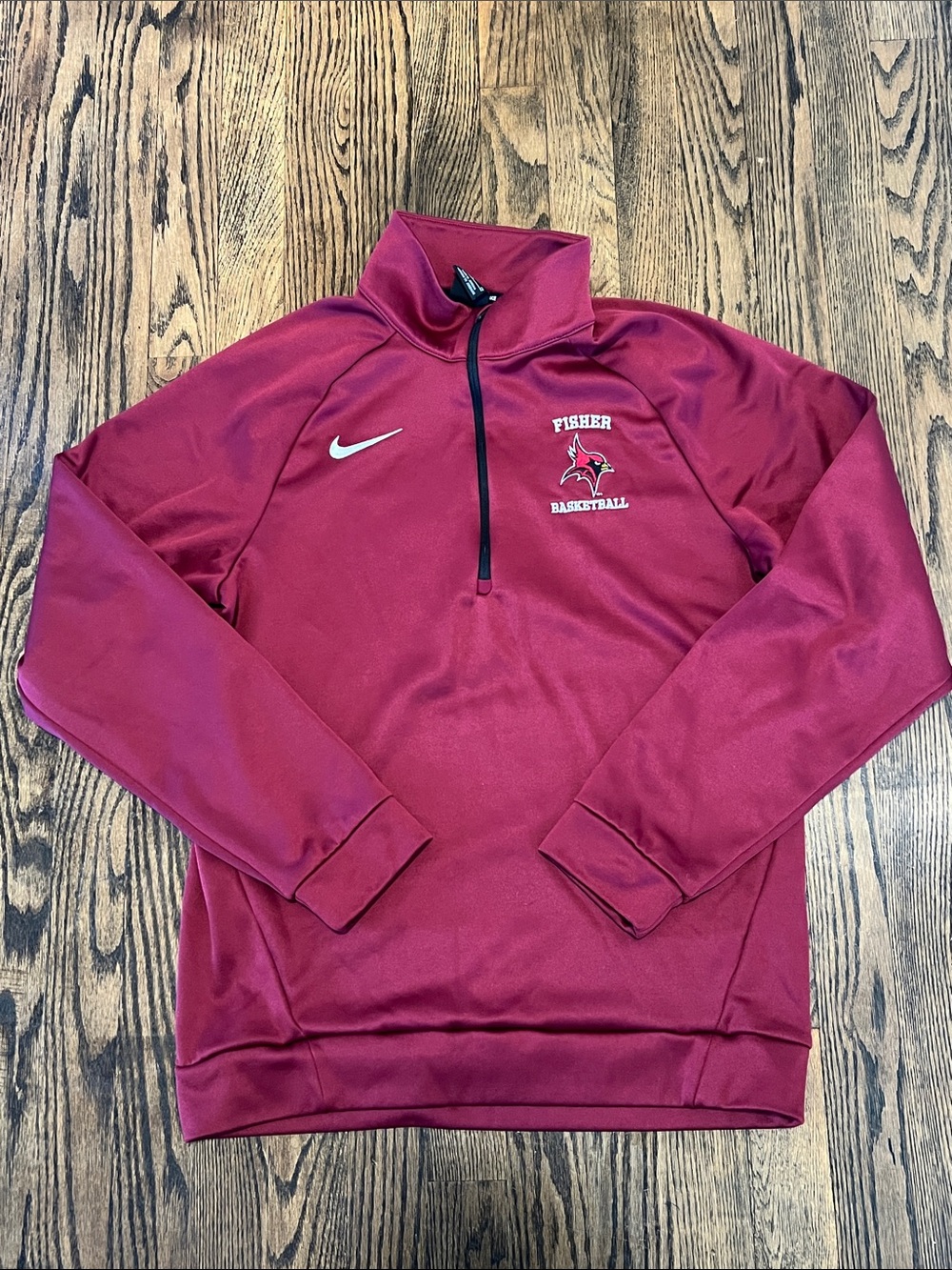 Nike Men’s St. John Fisher Basketball Maroon Quarter-Zip Pullover